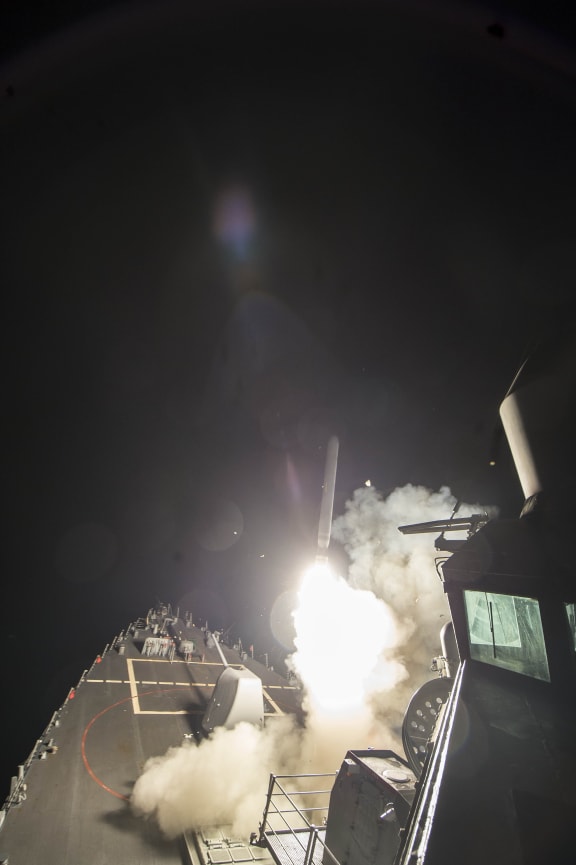 US President Donald Trump ordered a massive military strike on a Syrian air base on Thursday in retaliation for a "barbaric" chemical attack he blamed on President Bashar al-Assad.