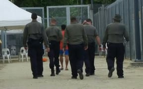 Detention centre guards on Manus Island.