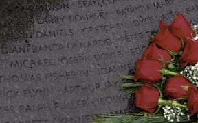 Wreaths were placed at the Lockerbie Memorial Cairn during the ceremonies.