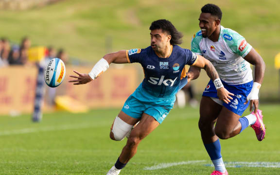 Moana Pasifika halfback Jonathan Taumateine.