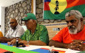FLNKS political bureau holds press conference in Nouméa on Friday 15 November 2024 – PHOTO LNC