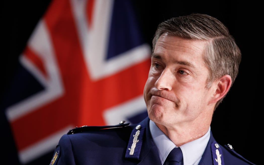 03092021 PHOTO: ROBERT KITCHIN/STUFF
L-R: 
Prime Minister Jacinda Ardern and Police Commissioner Andrew Coster hold a press conference with the details of the Auckland supermarket terror attack in the Beehive Theatrette on Friday evening.