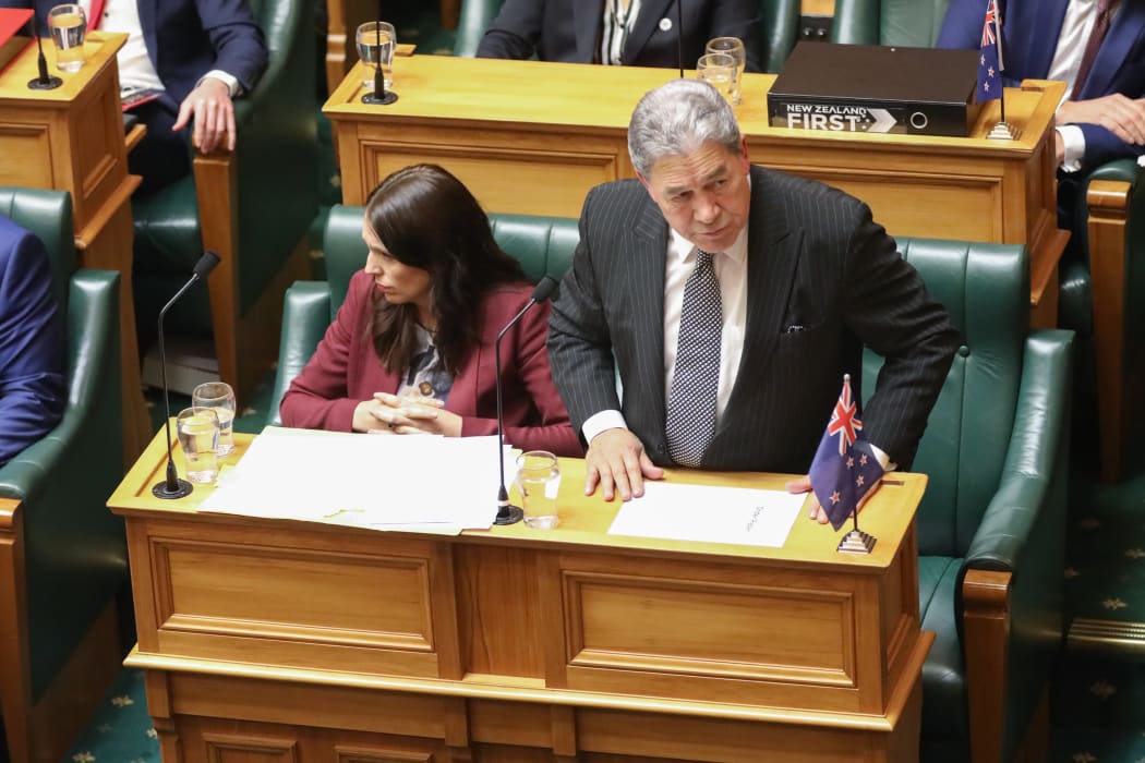 Jacinda Ardern and Winston Peters in the House