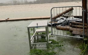 Flooding at Sam Clarke's property in Hikuai.