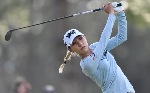 LAKE BUENA VISTA, FL - JANUARY 19: Lydia Ko of New Zealand tees off on hole 16 during the third round of the Diamond Resorts Tournament of Champions on January 19, 2019, at Tranquilo Golf Course at Fours Seasons Orlando in Lake Buena Vista, FL. (Photo by Roy K. Miller/Icon Sportswire)