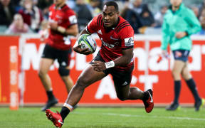 Manasa Mataele runs in to score for Crusaders