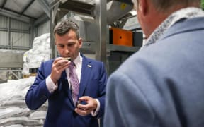 David Seymour at hemp business in Ashburton