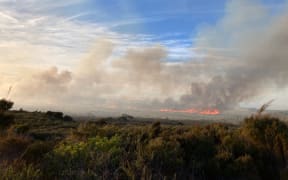 The fire is burning at the southern end of  the Karikari Peninsula in Northland.