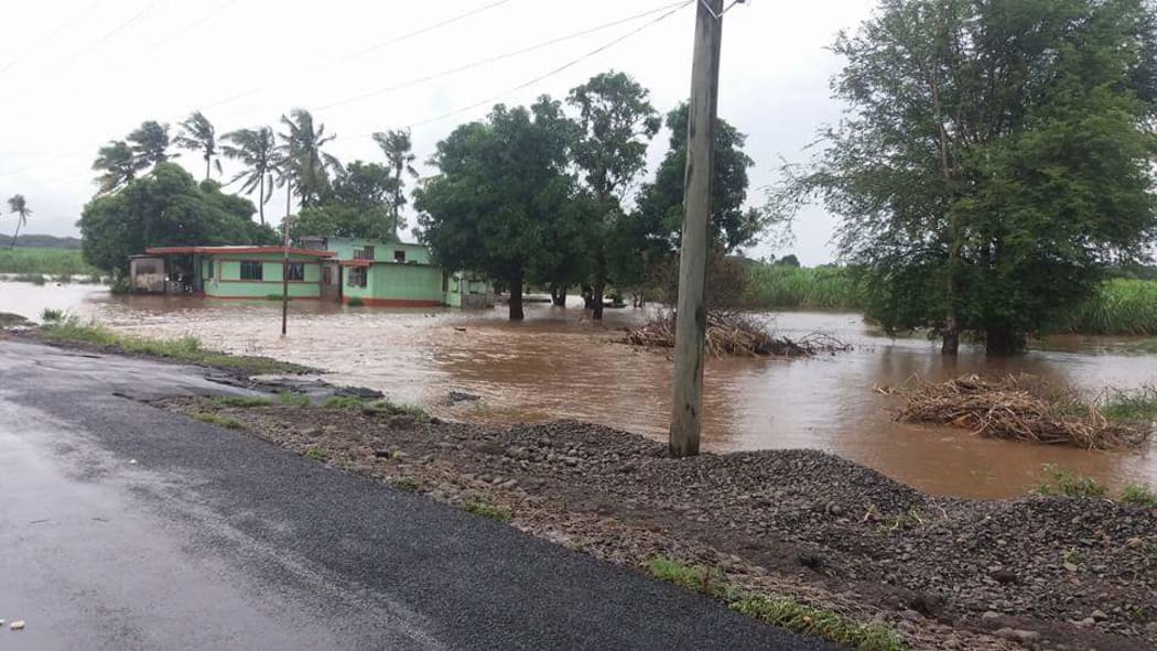 A home flooded after Cyclone Josie hit Fiji April 2018
