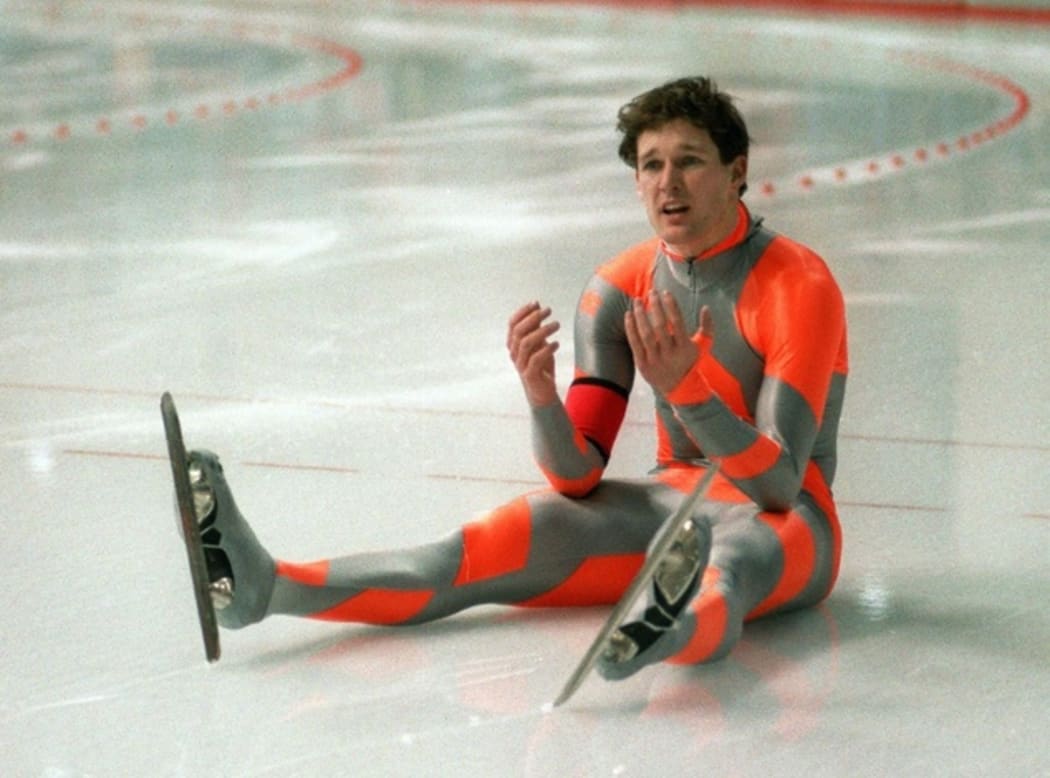 Dan Jansen at the 1988 Winter Olympics in Calgary