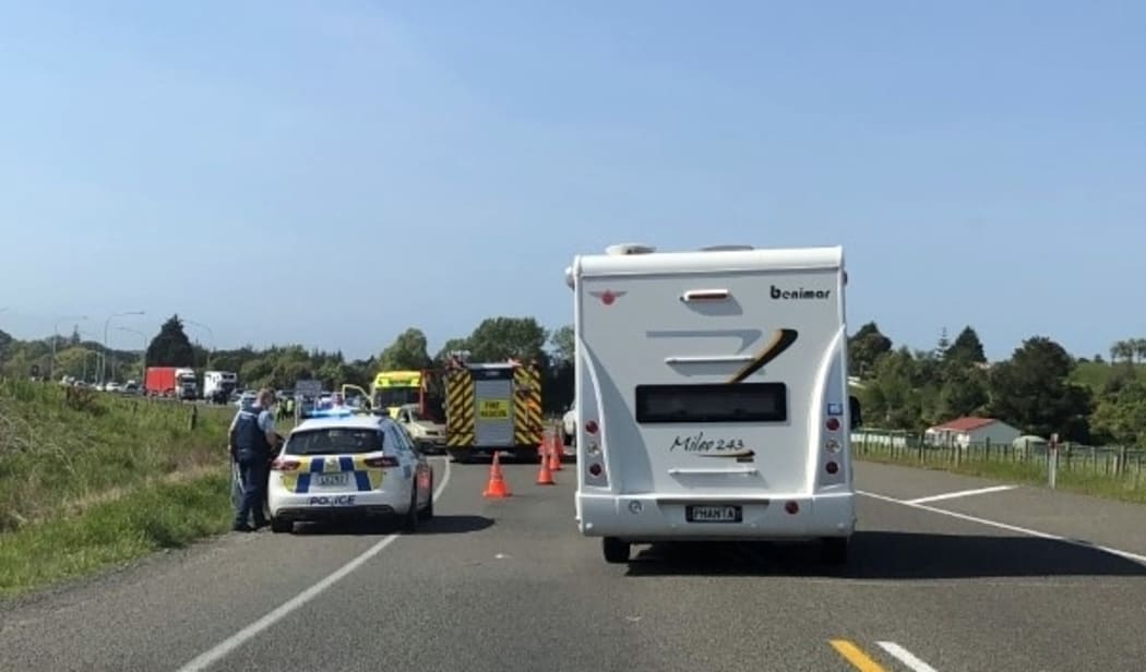 A crash south of Manakau is causing major traffic delays on SH1, north of Otaki.