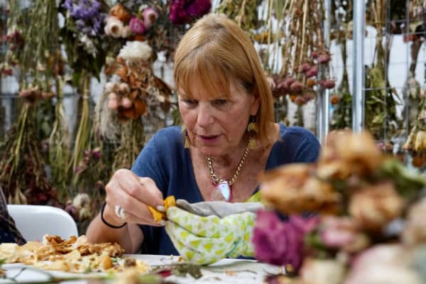 The preservation process for the flowers continues.