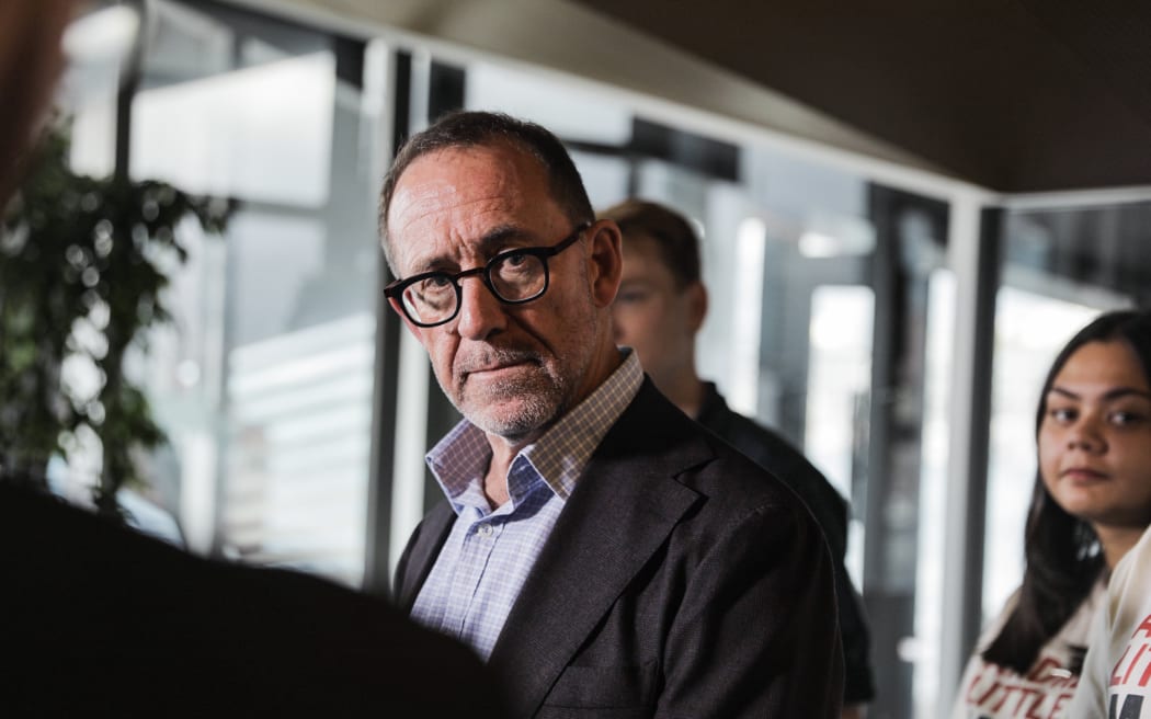 Andrew Little at the launch of his Wellington mayoralty campaign on 17 May, 2025.