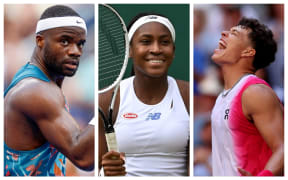 From left, Frances Tiafoe, Coco Gauff and Ben Shelton