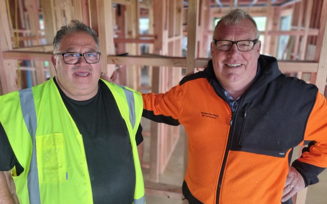 Programme manager Gregg Parata, left, and course tutor Clive Porter say the rangatahi come with their challenges but have been a pleasure to work with.