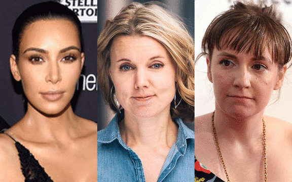 Left to right: Kim Kardashian, Anne Helen Petersen and Lena Dunham