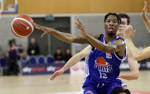 Saints Kerwin Roach during the final four NBL semi final against Hawke's Bay.