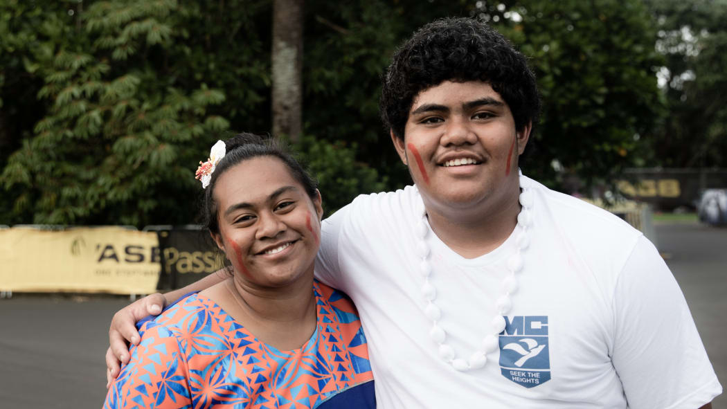 Perenise Lam and Sapati Faaleaoga from Mangere College.
