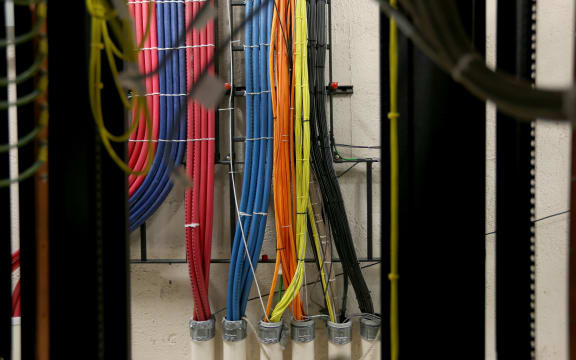 High-speed data cables at a distribution centre at Pompano Beach, Florida (2014)