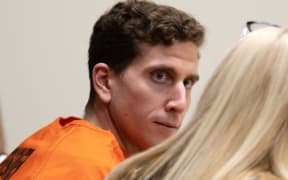 Bryan Kohberger, left, sits with his attorney, public defender Anne Taylor, right, during a hearing in Latah County District Court on January 5, 2023, in Moscow, Idaho.