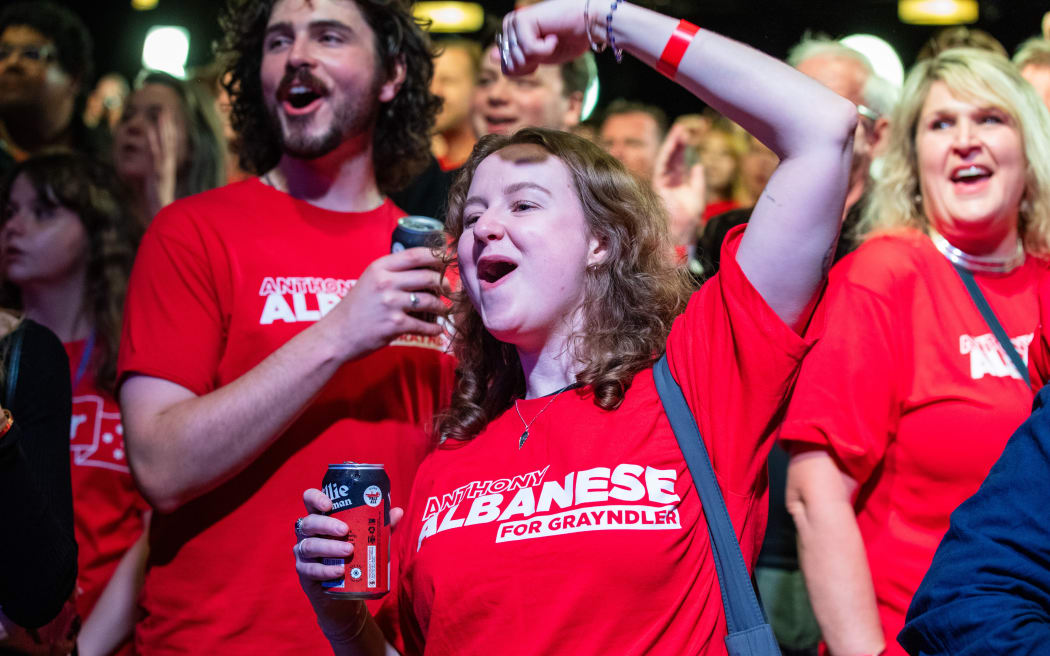 Labor supporters react to election win in Australia