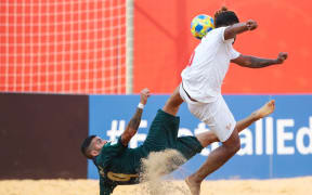 Tahiti were beaten 12 - 4 by Italy in the opening match of the FIFA Beach Soccer World Cup in Paraguay.