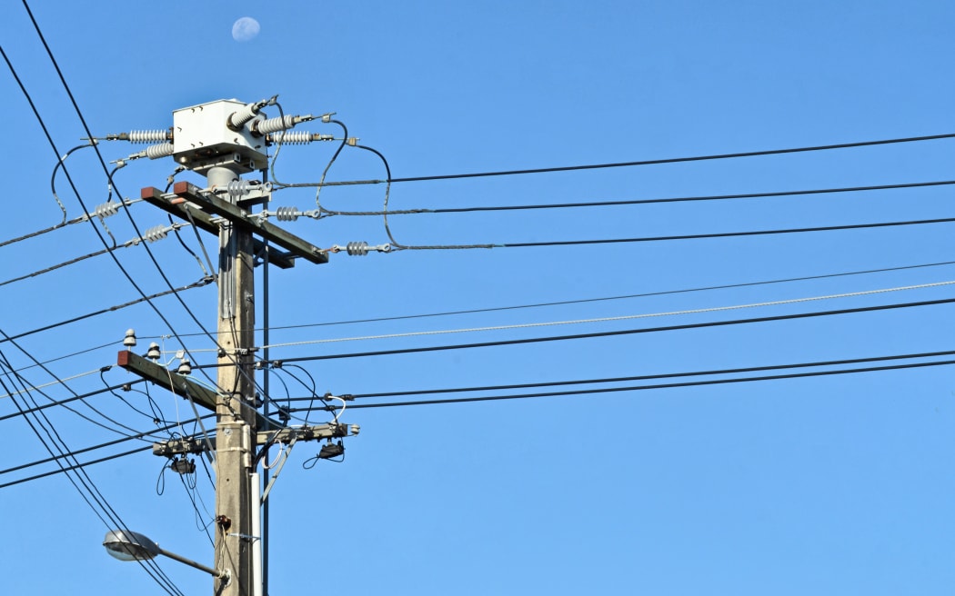 Power pole and power lines