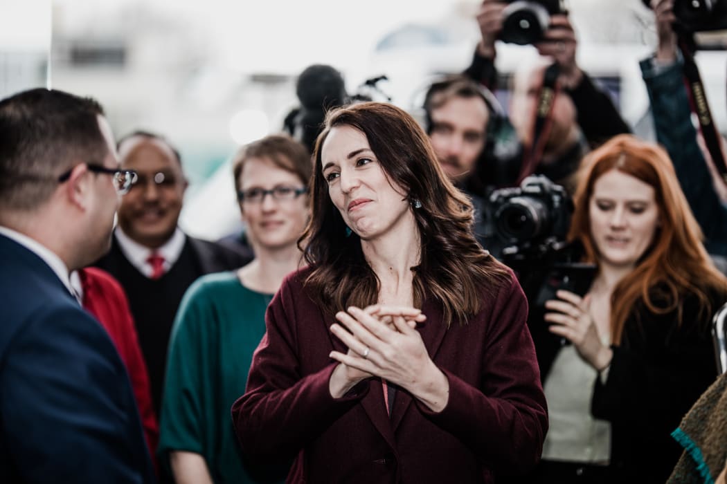 Labour leader Jacinda Ardern visits FoodHQ Science Park in Palmerston North, 17 September 2020