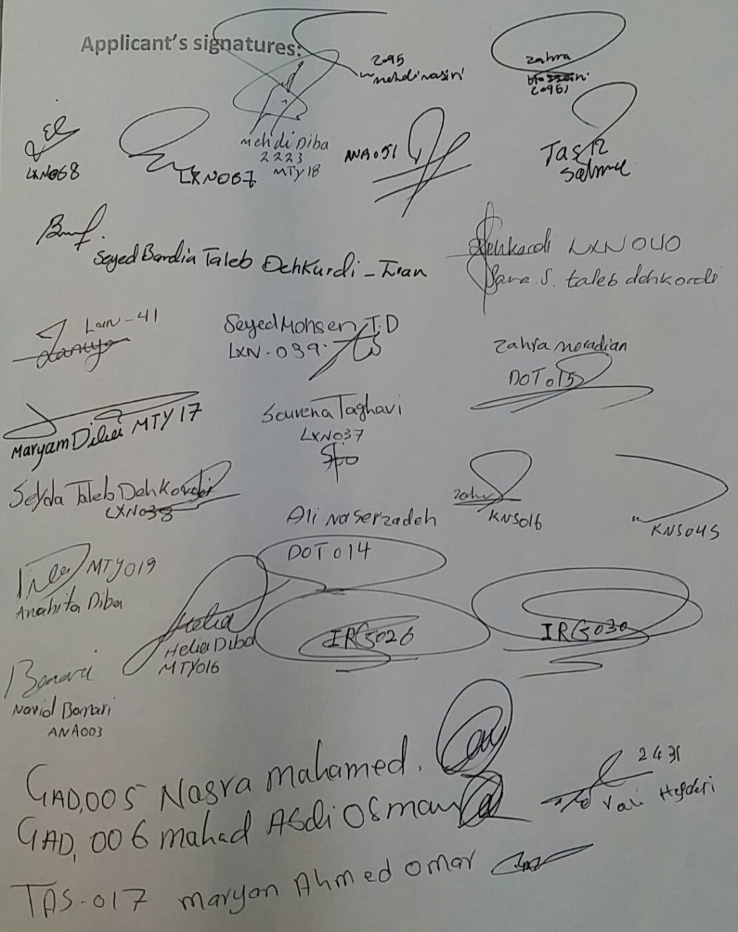 The letter is signed by a group of Nauru refugees.