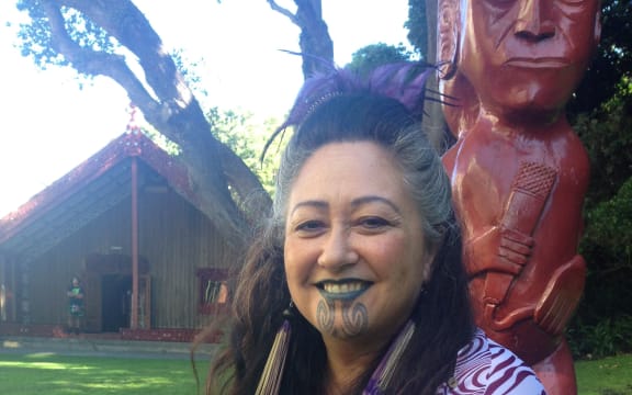 Dr Elizabeth Kerekere at Victoria University marae.