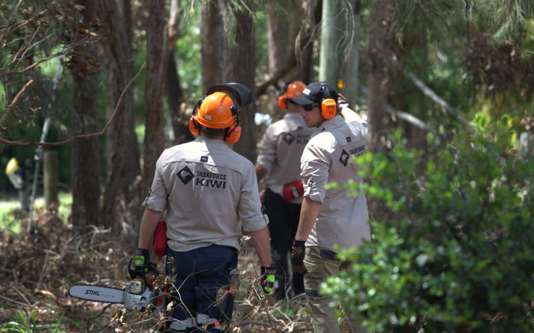 A team from Taskforce Kiwi get to work in Australia.