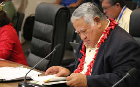 The prime minister of Samoa, Tuilaepa Sailele Malielegaoi, at the 2019 Pacific Islands Forum Summit in Tuvalu.