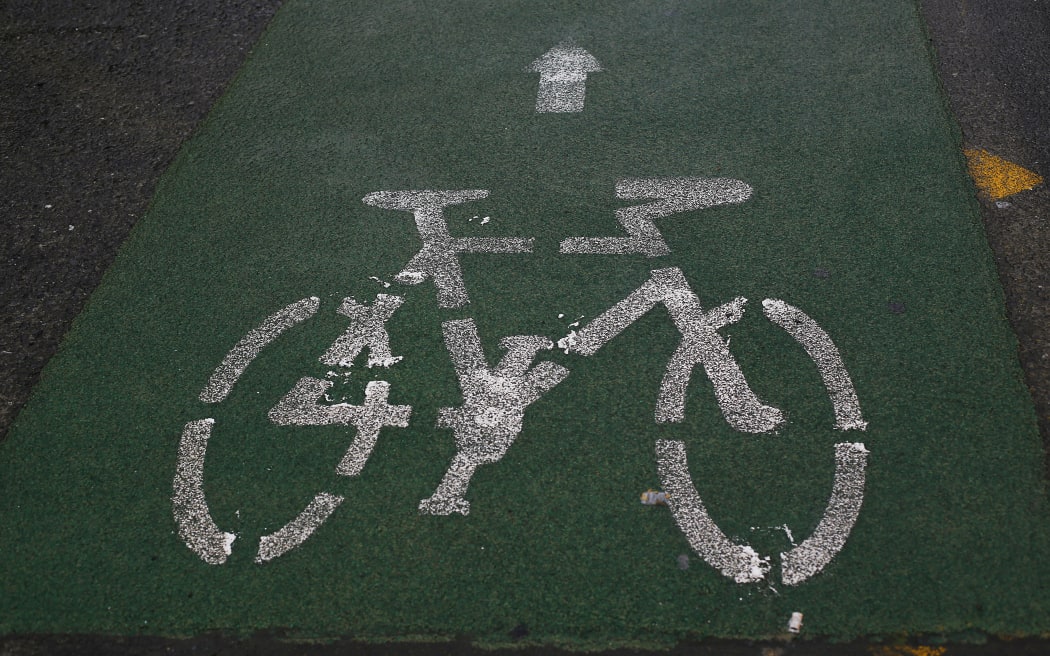Photo Diego Opatowski / RNZ. Bicycle lane