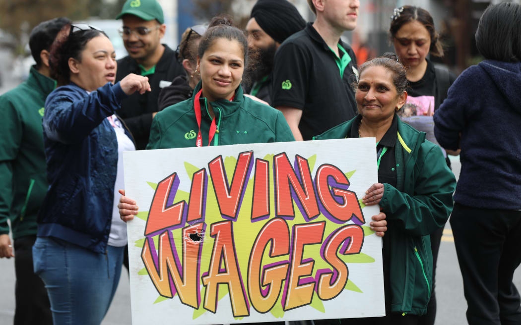 Woolworths Countdown workers protest