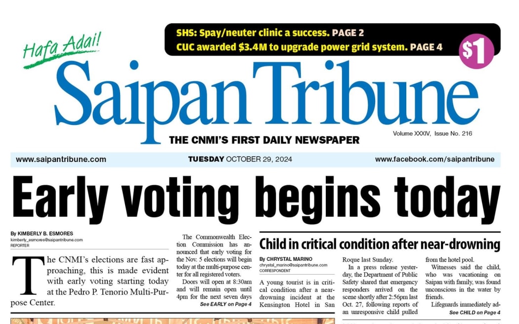 For more than 30 years, the Saipan Tribune has been a proud and reliable source of news for our island community and the Pacific region.