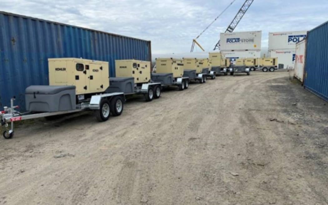 Generators in a range of sizes ordered from a manufacturer in France have arrived in Napier.