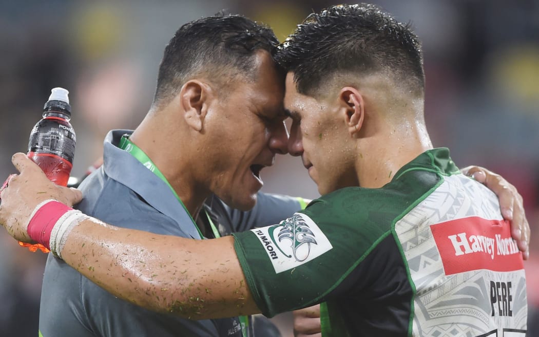 Māori coach David Kidwell (left) says Te Reo is important to the Māori All Stars culture.
