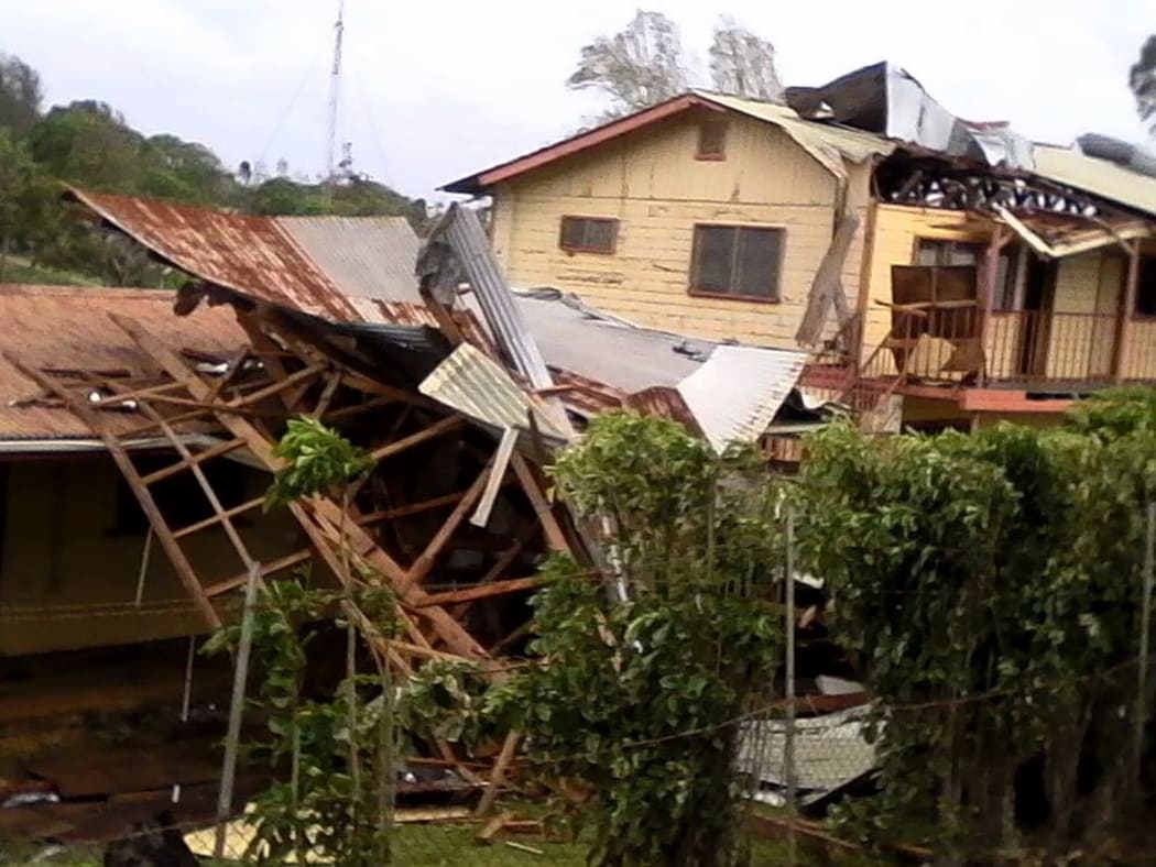 Damage in Vava'u after Cyclone Winston