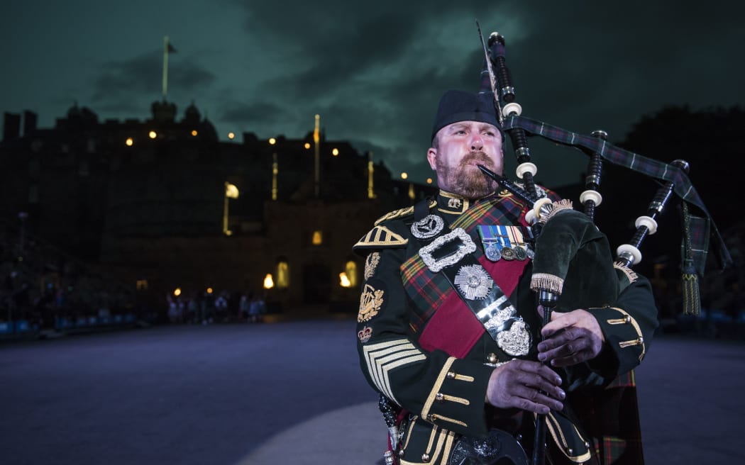 A piper during the 2014 Edinburgh Tattoo.