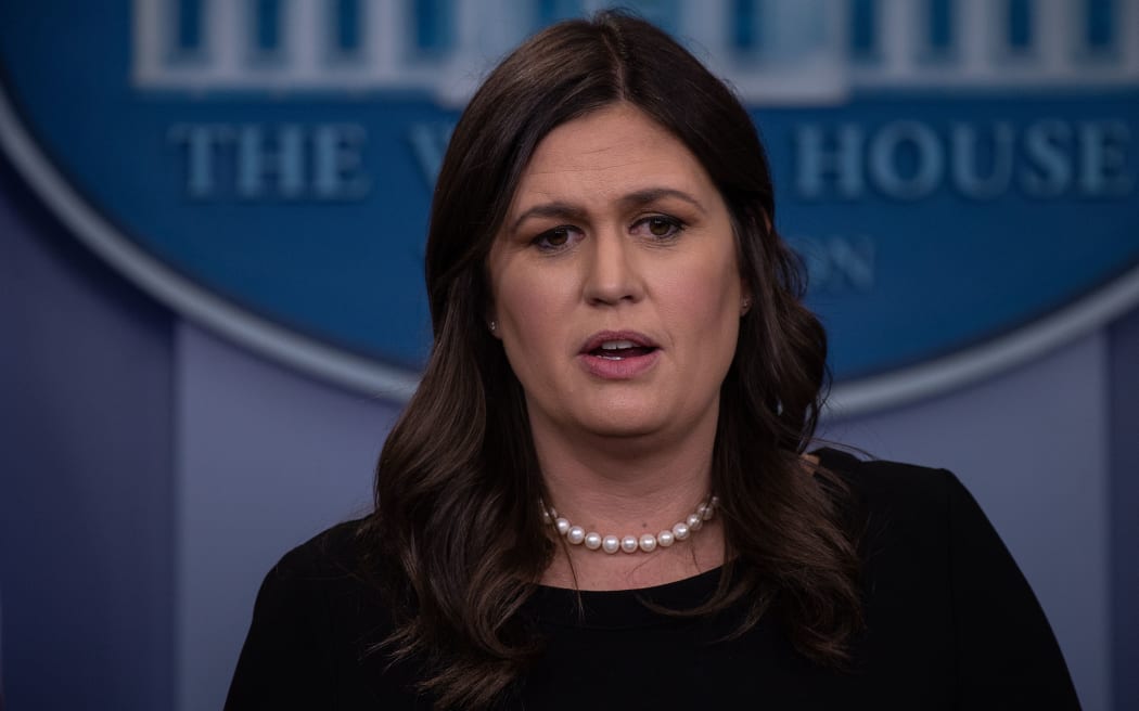 White House spokesperson Sarah Huckabee Sanders.