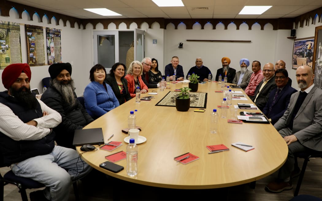 Opposition leader Chris Hipkins and senior Labour lawmakers met ethnic community leaders in Wellington last week.