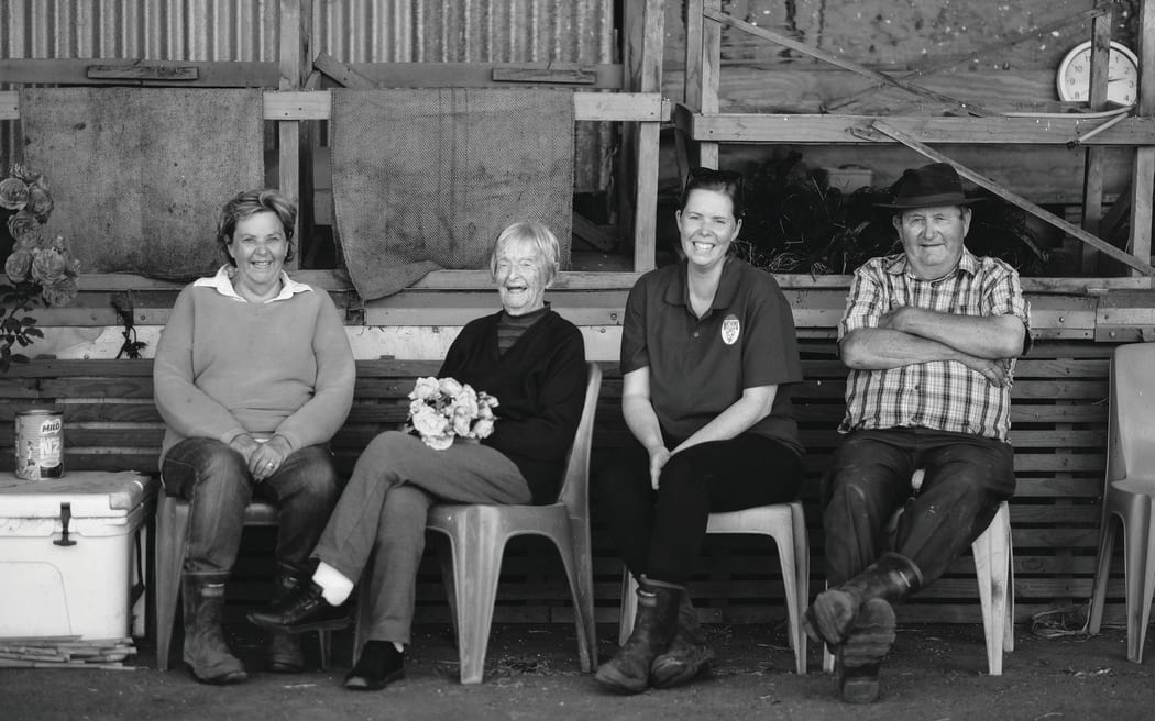 The three generations - Cath, Lewanna, Samantha and Bob. "What do we have in common? Resilience and hard work," Cath says. "We don't muck about. We just get on with the job."