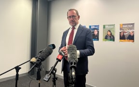Immigration Minister Andrew Little announcing a new support package for victims of migrant exploitation at MBIE's Christchurch offices this afternoon