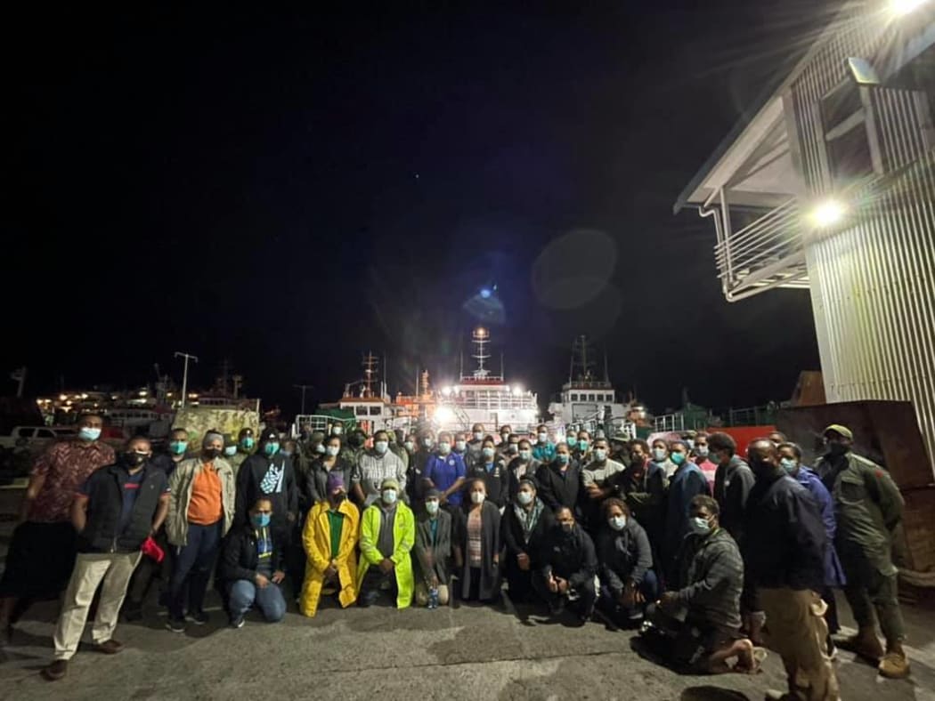 Front-line workers heading to the outer islands where Covid-19 has spread.