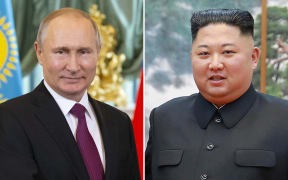 Russian President Vladimir Putin and North Korea's leader Kim Jong Un