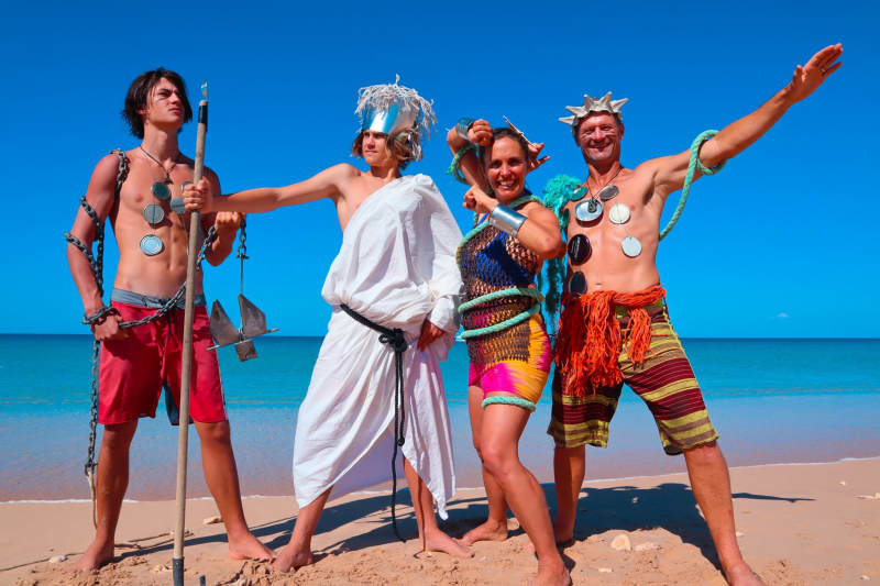 The Hamills in costume. From left: Declan, Ivan, Rachel and Rob.