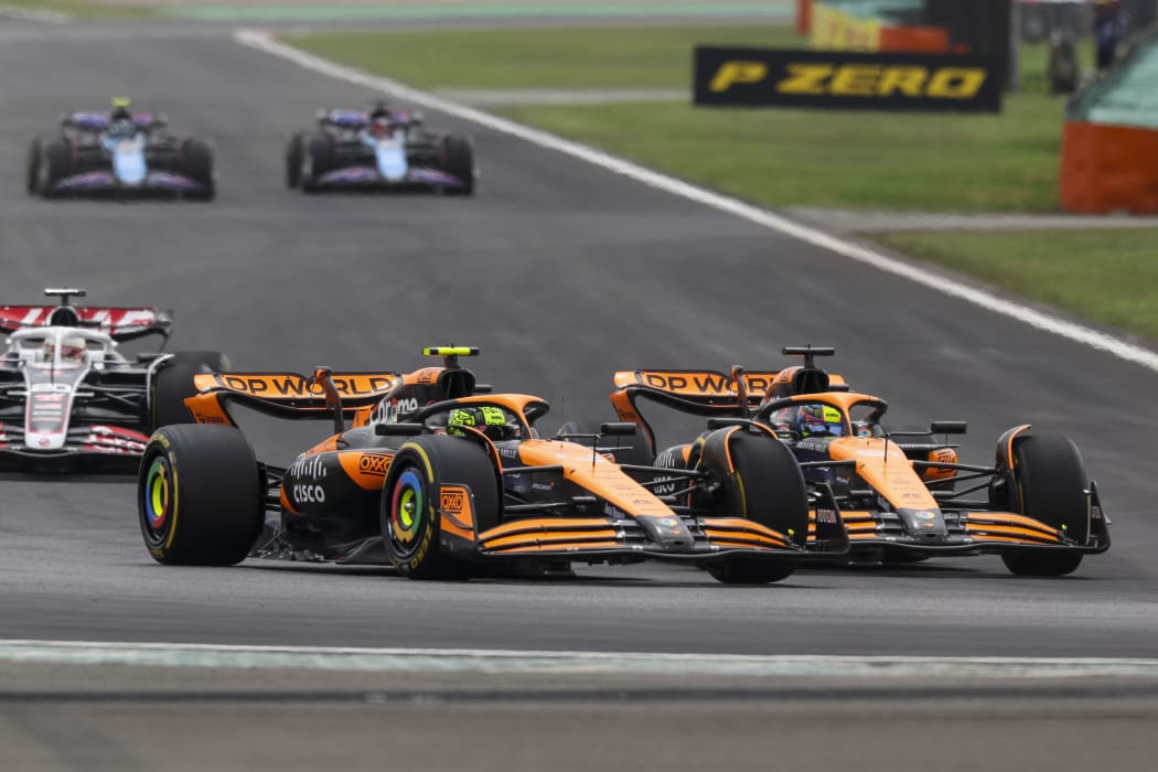 Formula 1 Norris leads McLaren front row sweep with Monza pole RNZ News