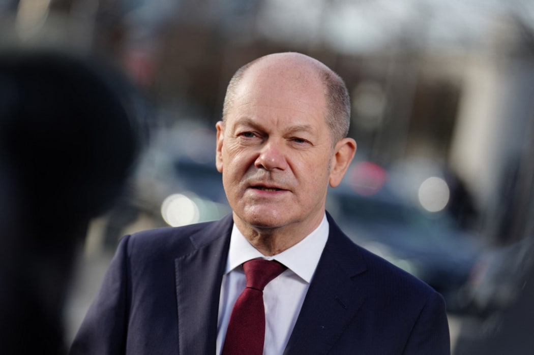 13 February 2022, Berlin: German Chancellor Olaf Scholz (SPD). Photo: Kay Nietfeld/dpa (Photo by KAY NIETFELD / DPA / dpa Picture-Alliance via AFP)