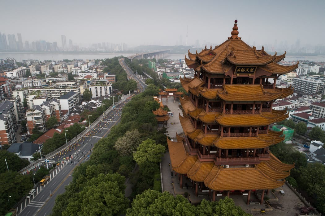 The Yellow Crane Tower in Wuhan in China's central Hubei province.