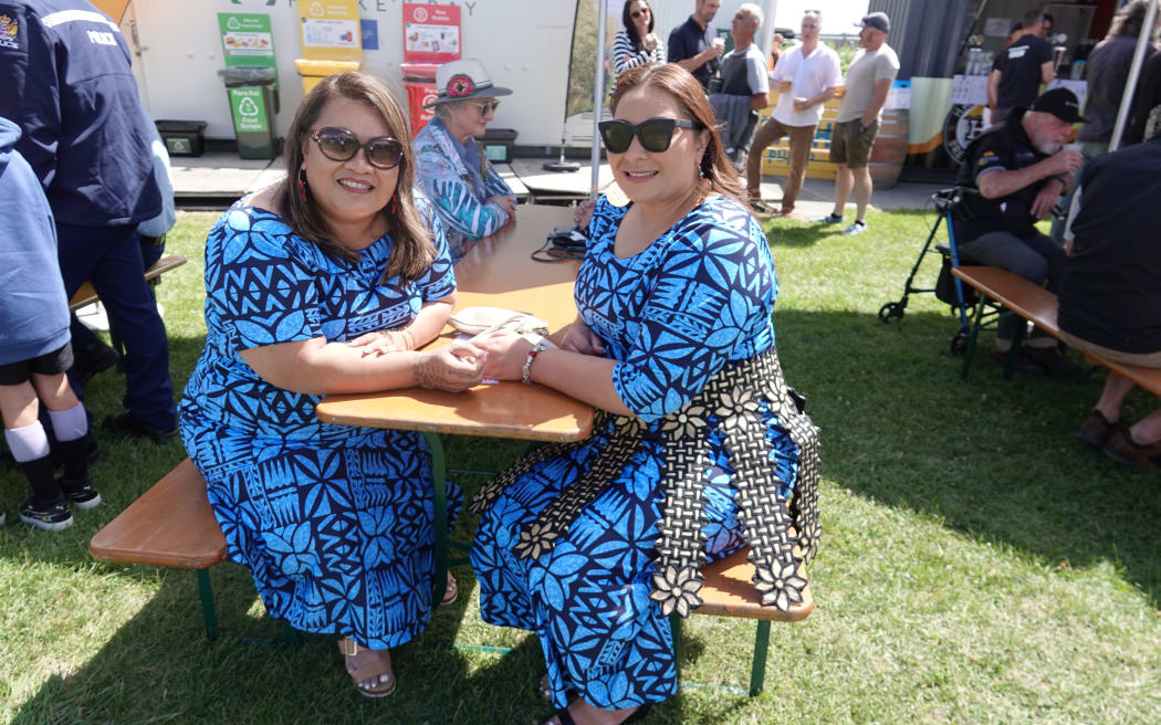 Pesio Ahhoni and Joyce Ahkiong at the Appreciation Day for Cyclone Gabrielle volunteers Tomoana Showgrounds 11 February 2024